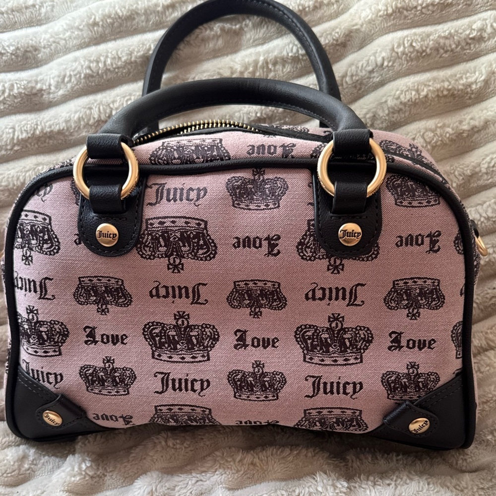 Juicy Couture Black and Pink Satchel